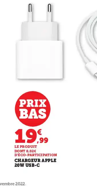 Chargeur Apple 20W USB-C