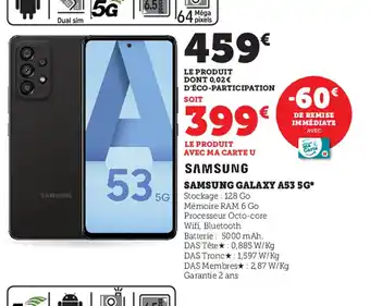 Super U Samsung Galaxy A53 5G offre