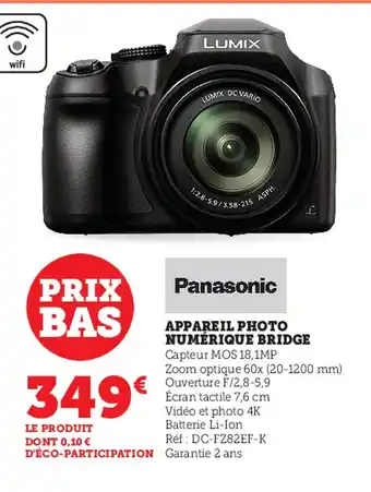 Super U Panasonic Appareil Photo Numerique Bridge offre