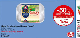 Monoprix Oeufs Fermiers Label Rouge loue offre