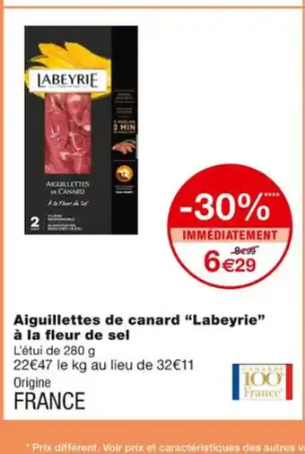 Monoprix Aiguillettes de Canard Labeyrie a La Fleur de Sel offre