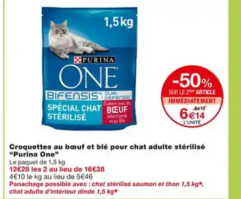 Monoprix Croquettes Au Boeuf Et Ble Pour Chat Adulte Stérilisé Purina One offre