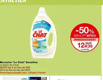 Monoprix Lessive Le Chat Sensitive offre