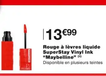 Monoprix Rouge a Levres Liquide Superstay Vinyle Ink Maybelline offre