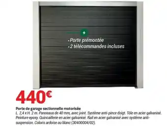 Bricorama Porte de garage sectionnelle motorisée offre