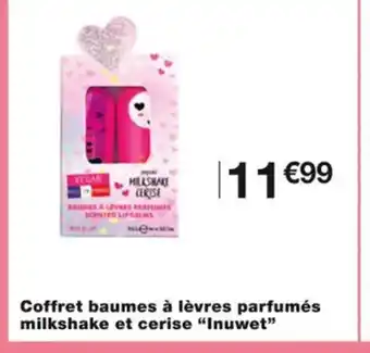 Monoprix Coffret Baumes a Levres Parfumes Milkshake Et cerise Inuwet offre