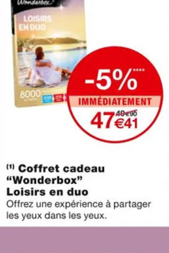 Monoprix Coffret Cadeau Wonderbox Loisirs En Duo offre
