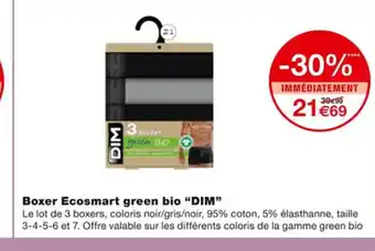 Monoprix Boxer Ecosmart Green Bio Dim offre