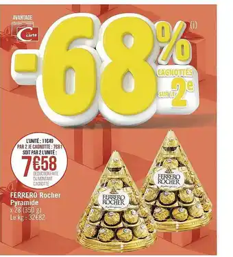 Casino Supermarchés Ferrero rocher pyramide offre