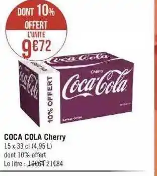 Géant Casino Coca cola cherry offre
