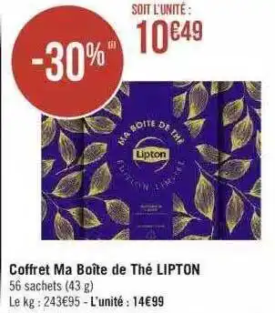 Géant Casino Coffret ma boîte de thé lipton offre