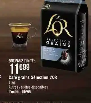 Géant Casino Café grains sélection l offre