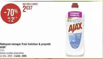 Géant Casino Nettoyant ménager frasi fraîcheur & propreté ajax offre