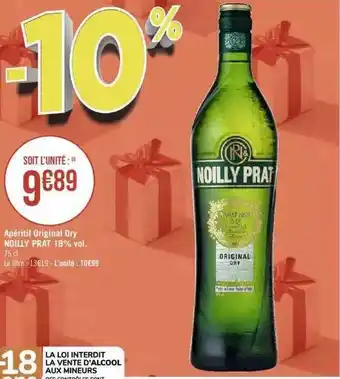Géant Casino Apéritif original dry noilly prat 18% vol. offre