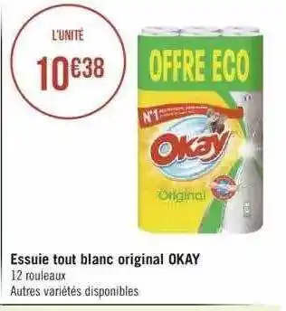 Géant Casino Essuie tout blanc original okay offre