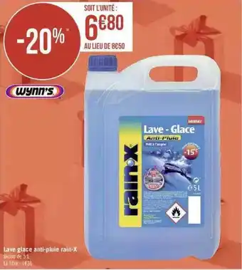 Lave glace anti-pluie rain-x wynn's
