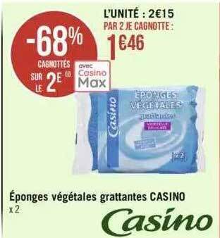 Géant Casino Éponges végétales grattantes casino offre