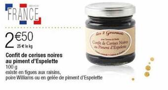 Cora x Carrefour Confit de cerises noires au piment d'espelette offre