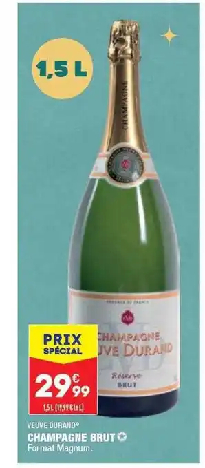 ALDI Champagne brut veuve durand offre