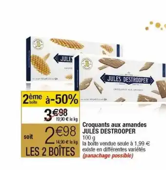 Cora x Carrefour Croquants aux amandes jules destrooper offre
