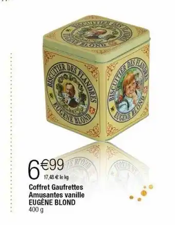 Cora x Carrefour Coffret gaufrettes amusantes vanille eugène blonde offre