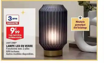 ALDI Lampe led en verre light zone offre