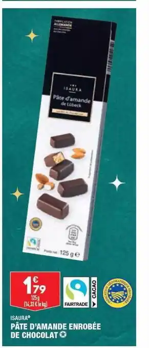 ALDI Pâte d'amande enrobée de chocolat isaura offre