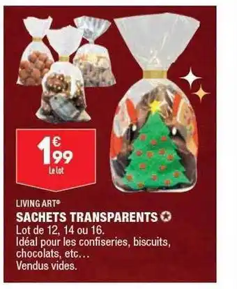 ALDI Sachets transparents living art offre
