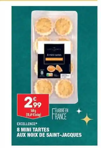 ALDI 8 mini tartes aux noix de saint-jacques excellence offre