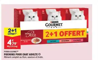 ALDI Pochons pour chat adulte purina gourmet offre