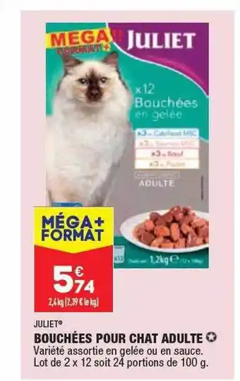 ALDI Bouchées pour chat adulte juliet offre