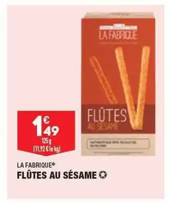 Flûtes au sésame la fabrique