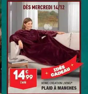ALDI Plaid à manches home création living offre