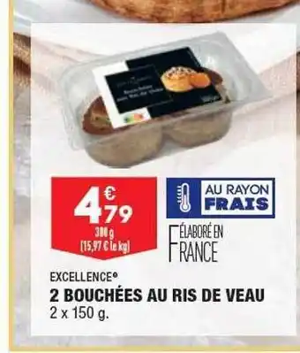 ALDI 2 bouchées au ris de veau excellence offre