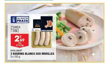 ALDI 3 boudins blancs aux morilles excellence offre