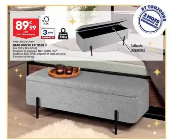 ALDI Banc coffre en tissu home création living offre