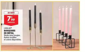 ALDI Bougeoirs en métal living art offre