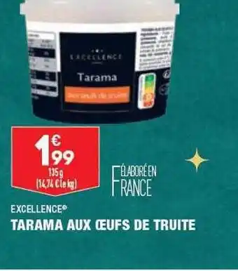 ALDI Tarama aux œufs de truite excellence offre