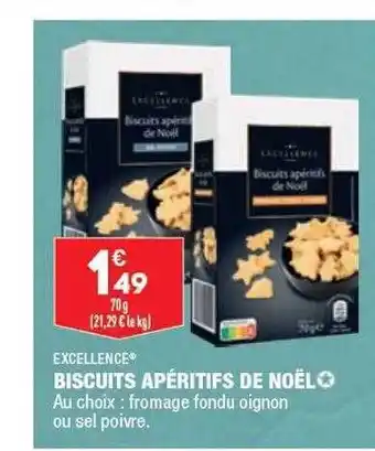 ALDI Biscuits apéritifs de noël excellence offre