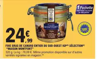 E.Leclerc Foie gras de canard entier du sud-ouest igp sélection offre