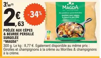 E.Leclerc Poêlée aux cèpes & beurre persillé surgelée offre