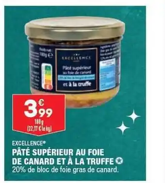 ALDI Pâté supérieur au foie de canard et à la truffe excellence offre