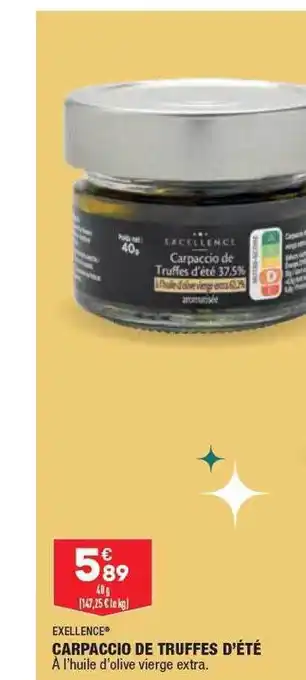 Carpaccio de truffes d'été excellence