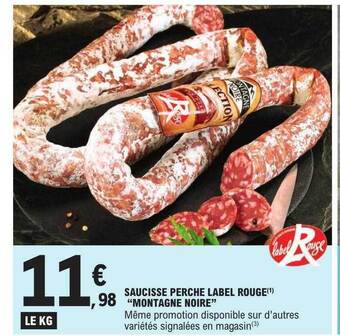 E.Leclerc Saucisse perche label rouge offre