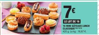 E.Leclerc 16 mini gâteaux lunch classique offre