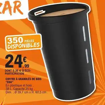 E.Leclerc Coffre à granulés de bois offre