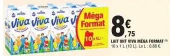 E.Leclerc Lait uht viva méga format offre