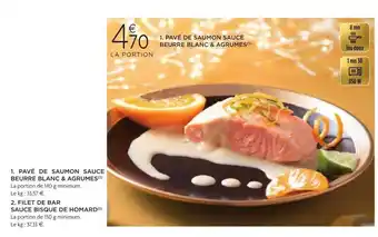 E.Leclerc Pavé de saumon sauce beurre blanc & agrumes offre