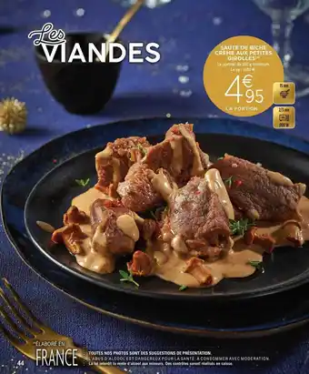 E.Leclerc Sauté de biche crème aux petites girolles offre