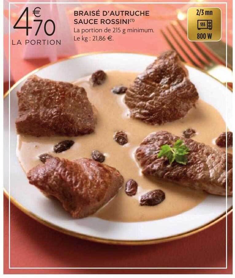 Promo Braisé d'autruche sauce rossini chez E.Leclerc